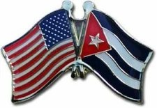 USA American Cuba Friendship Flag Bike Motorcycle Hat Cap lapel Pin