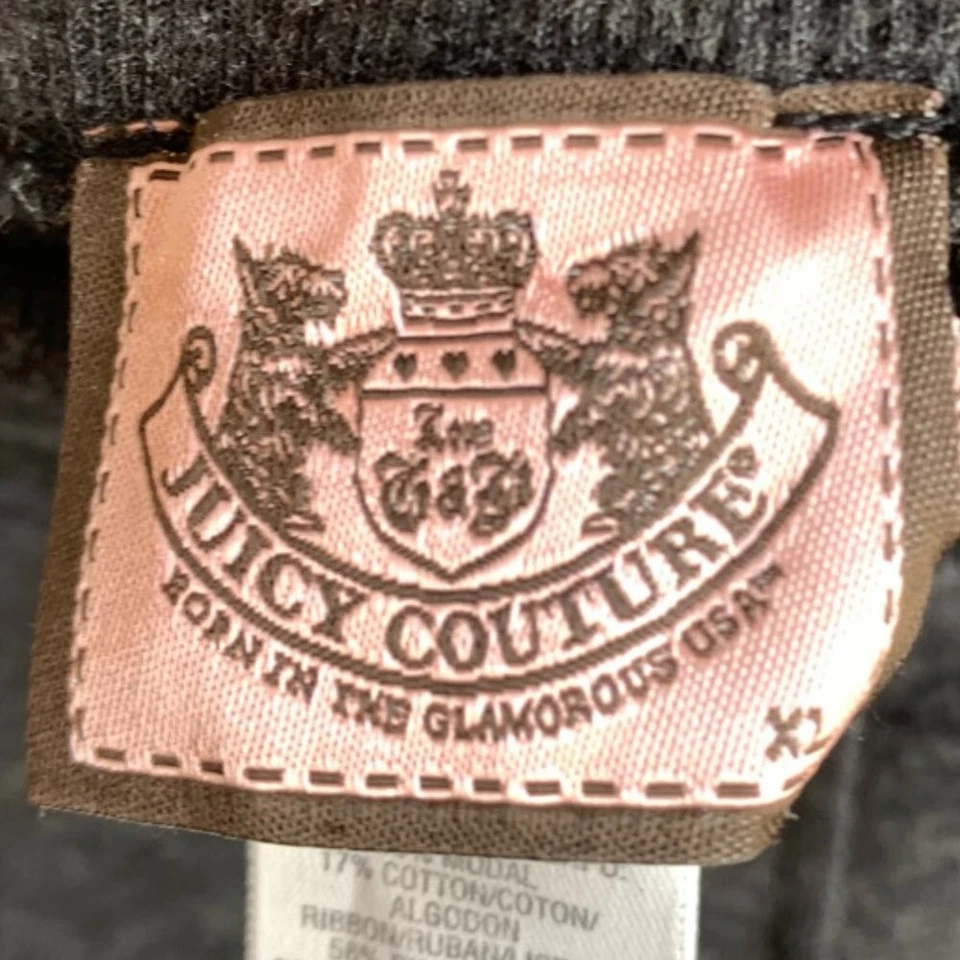 Pantalones de salón cargo Juicy Couture gris oscuro talla XL Foto 3 de 4