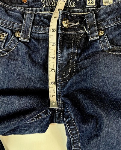 Miss Me Capri Jeans Low-Rise Stickerei Blau Damen Gr. 28 Schrittlänge 29" JE5637P - Bild 12 von 14