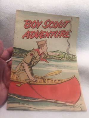 (b74)  Boy Scouts -  1954 Scouting comic book style story & Lynn, MA advertising