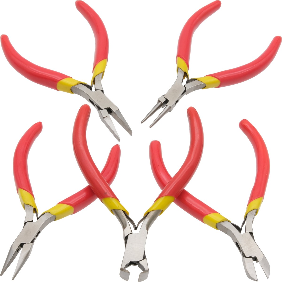 5-Piece Jewelry Pliers Set For Making, Beading, Wire Wrapping - Jewelers Hobby Kit