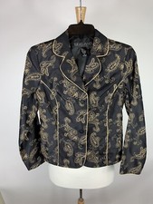 Silkland 100 Silk Womans Size 8P Jacket Blazer Paisley -74
