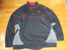 Air Jordan MICHAEL JORDAN No. 23 CHICAGO BULLS Embroidered 2XL Sweatshirt BLK