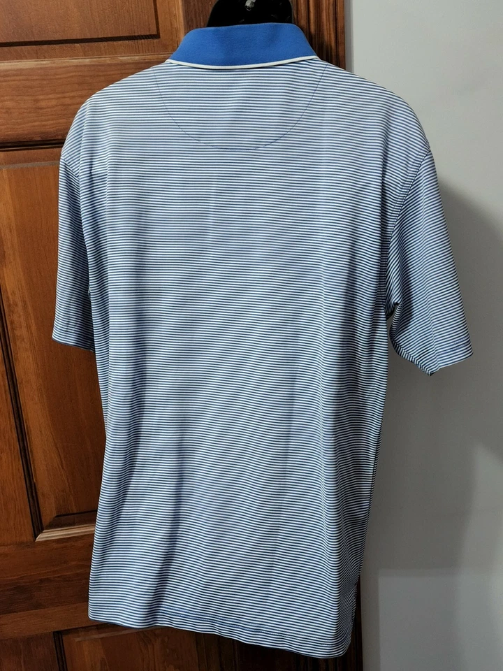 Champions Tour Striped Polyester Polo Shirt Mens XL - Image 2 of 4