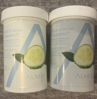 Almay Longwear & Waterproof Eye Makeup Remover Pads 120 Count 2 Pack