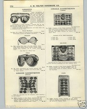 1926 PAPER AD Willson Goggle Store Display Cards Carded
