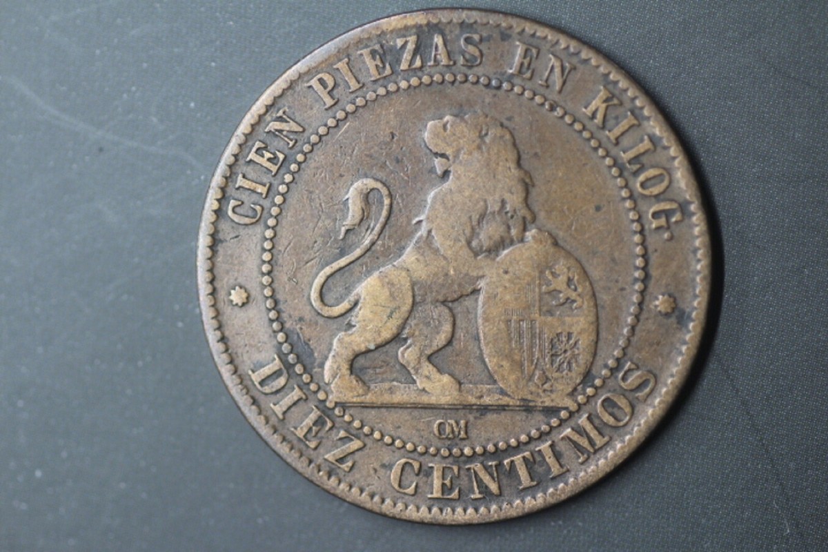 Monnaie Espagne 10 Centimes (Diez Centimos) 1877