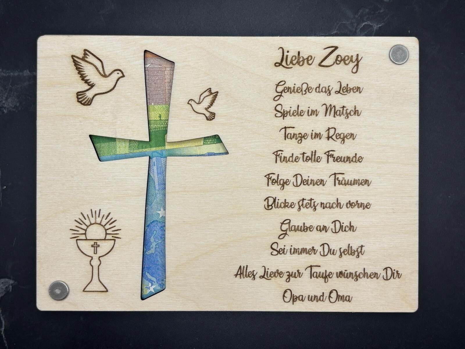Personalisierbares Geldgeschenk zur Geburt & Taufe – Wunderschöne Geschenkidee