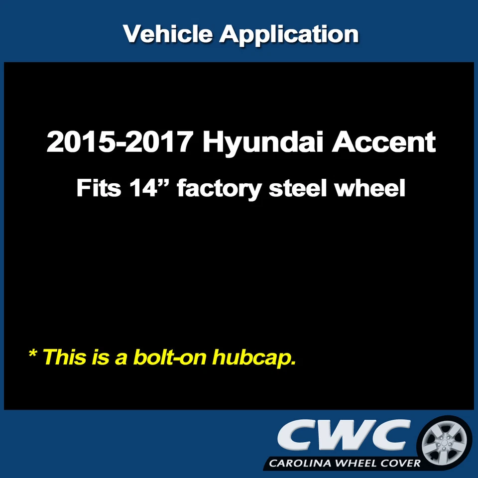 Колпаки колес для Hyundai Accent 2015-2017 — оригинальные заводские 14-дюймовые крышки колес 55573 - Изображение 2 из 4