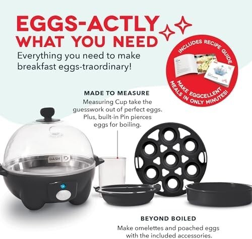 DASH Rapid Egg Cooker for Perfect Boiled Poached or Scrambled Eggs Fast DASH Rapid Egg Cooker for Perfect Boiled Poached or Scrambled Eggs Fast