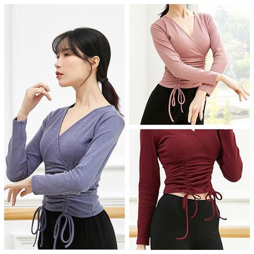 Long Sleeve Yoga Wrap Top