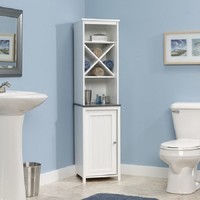 Bathroom Linen Tower Tall Cabinet Free Standing White Shelf Organizer Laundry Bathroom Linen Tower Tall Cabinet Free Standing White Shelf Organizer Laundry