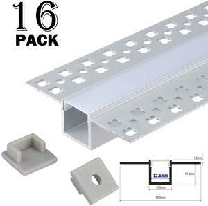 Trimless Drywall Led Channel Clip In Diffusers End Caps Led Strip