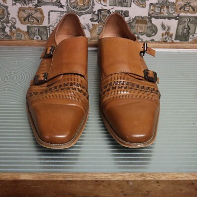 Steven Land monk strap loafer Steven Land Mens Dark Brown Chisel Cap Toe Triple Monk Strap  main image 4