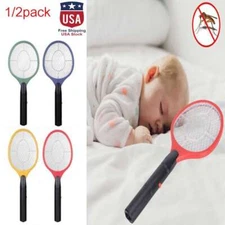 Handheld Mosquito Electric Fly Swatter Zapper Racket Bug Insect Pest Wasp Killer