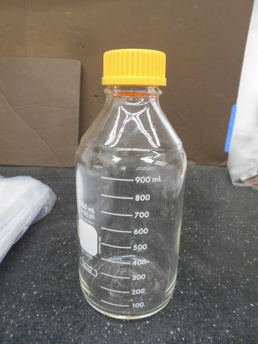 PYREX 1395 1000mL BOTTIGLIA DI CONSERVAZIONE SUPPORTI IN VETRO RINFORZATO CON ANELLO DI VERSAMENTO #2 - Foto 1 di 3