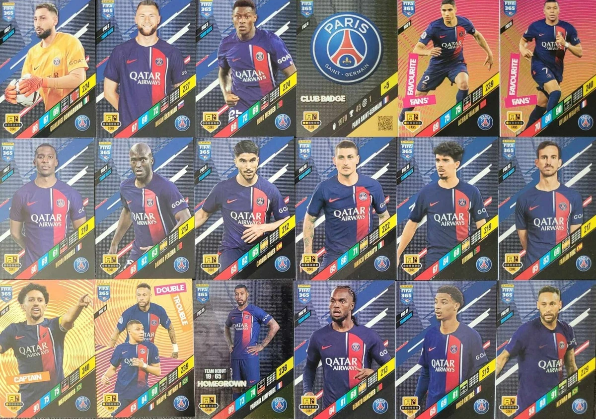 Panini Adrenalyn XL FIFA 365 2024 set 18 cards - PSG