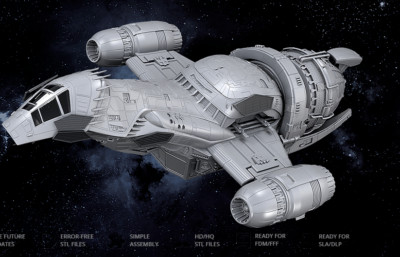 Serenity Firefly Resin 3D gedruckt DIY Modellbausatz Maßstab 1:195 40cm lang
