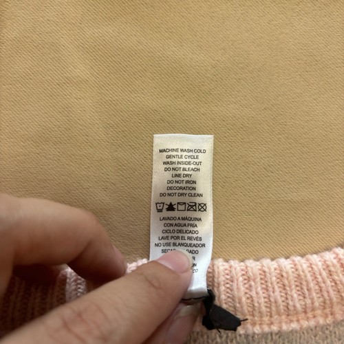 Guess Kids Pink & Grey Sweater Size 6X w/ G Logo Design Long Sleeve Tunic Style - Picture 14 of 18