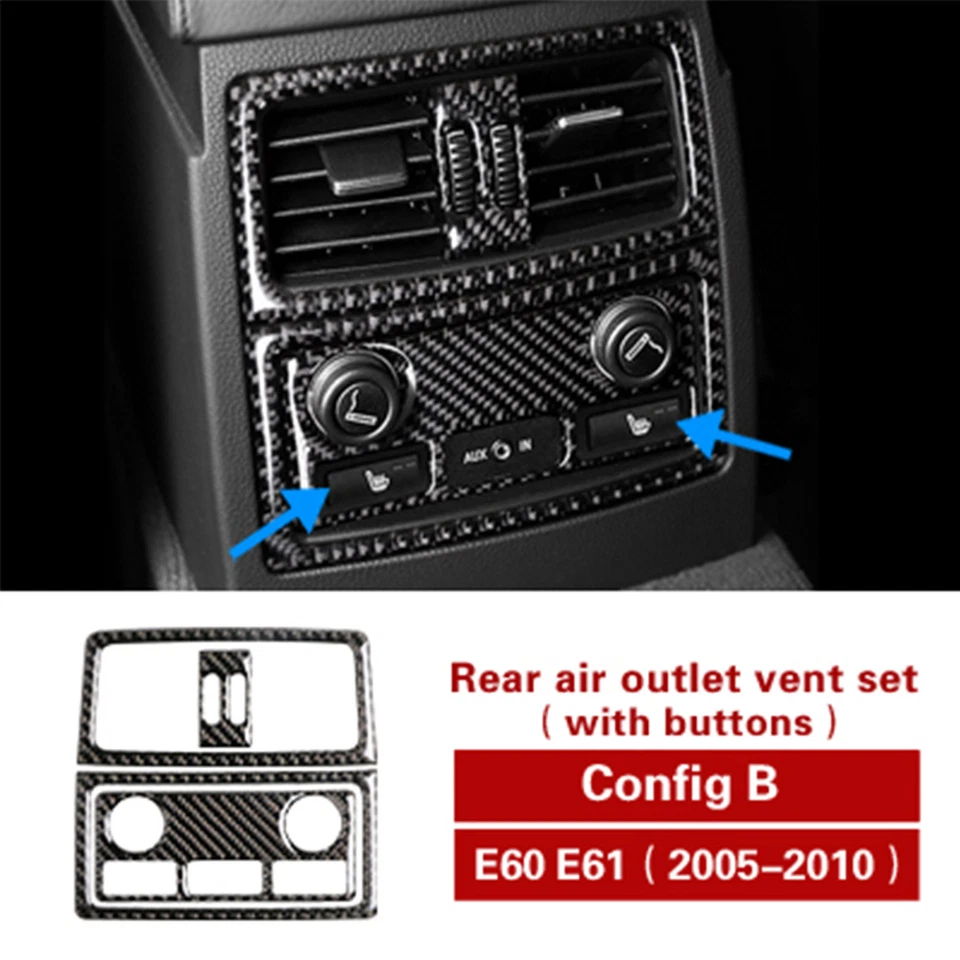 Аксессуары для отделки рамы задней вентиляционной решетки выпускного отверстия для BMW 5 серии E60 E61 04-10 - Изображение 4 из 4