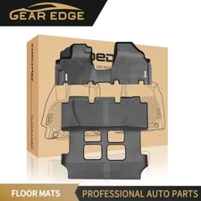 3 Row Floor Mats Liner Set for 2011-2017 Honda Odyssey 3D Molded TPE All Weather