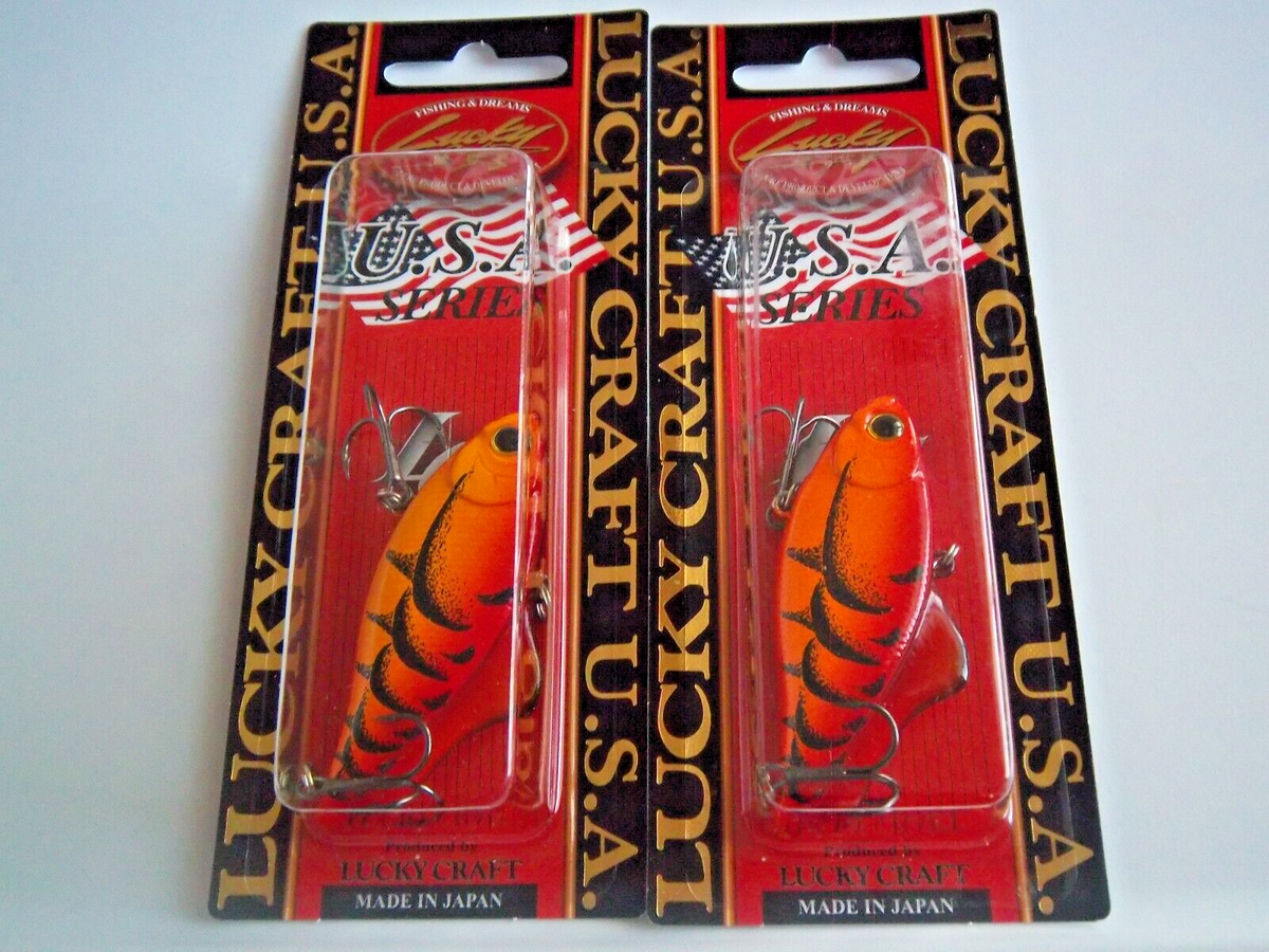 LOT OF 2)-LUCKY CRAFT LV-100 S 7/16OZ LV100S-181DLCR IN THE COLOR