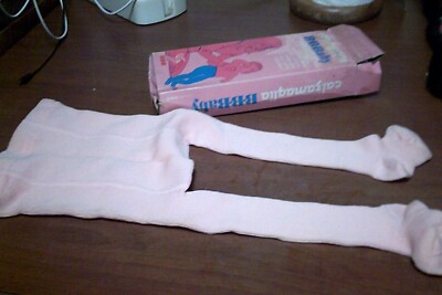 Vintage Strumpfhose Größe bis 5 Monate Farbe Rosa Wollmischung B B BABY