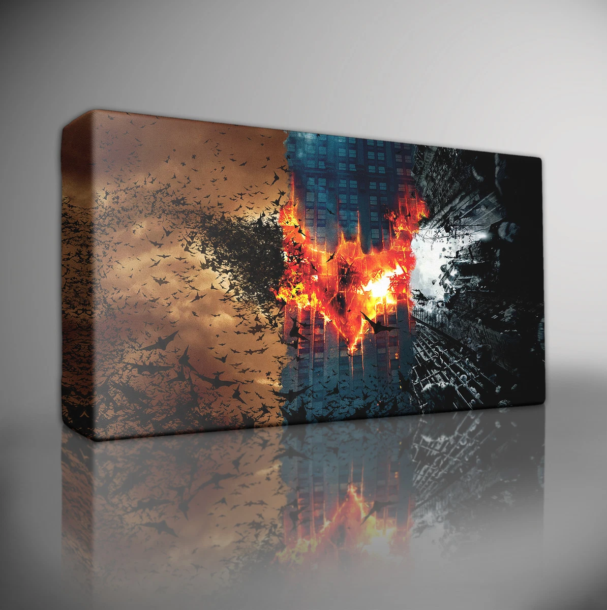 Dark Knight Bat Symbol In Flames
