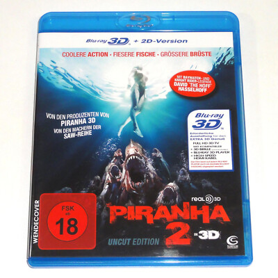 Blu-Ray Piranha 2 3D Uncut FSK18 mit David Hasselhoff