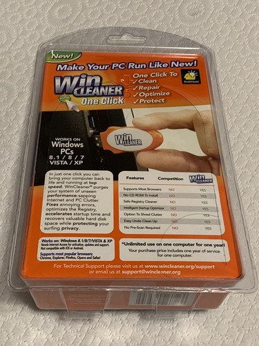 Win Cleaner One Click USB PC Computer Clean Repair Protect Windows As Seen On TV - Picture 4 of 4