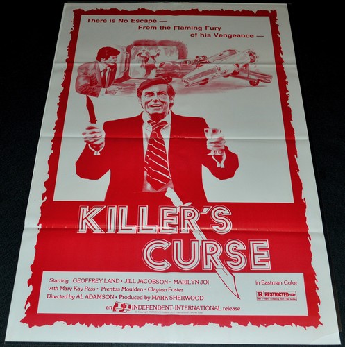Al Adamson's KILLER'S CURSE 1978 ORIGINAL 27x41 MOVIE POSTER! CRIME EXPLOITATION - 第 1/1 張圖片