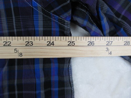 Sean John Shirt Mens Extra Large Purple Button Up Plaid Original Fit Long Sleeve - Picture 6 of 9