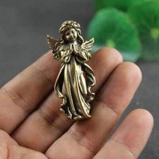 Brass Angel Cupid Figurine Small Animal Statue Table Office Home Decoration Toy