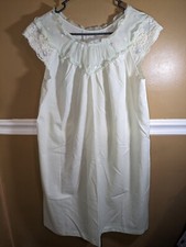Vintage Sears Mint Green Perma Press Nightgown Lace 32/34 Medium
