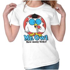 Tootsie Roll Pops Mr. Owl How Many Licks Womens Top Junior Graphic Tee