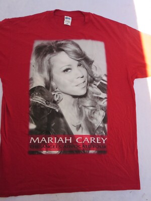【未使用】MARIAH CAREY コンサートTシャツ Lサイズ Mariah Carey The Angels Advocate Concert Tour Rap Big Face T Shirt