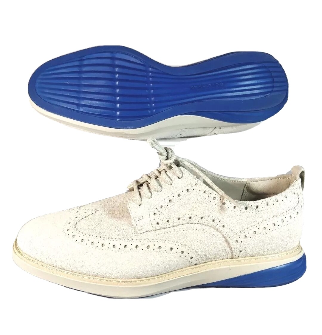 Cole Haan Grand Evolution Wingtip Oxfords Mens W Wide Suede $280 C68