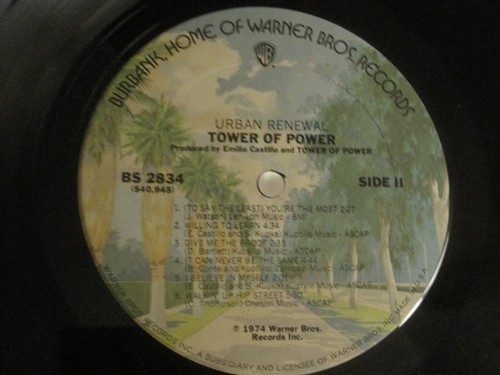 TOWER OF POWER URBAN RENEWAL LP ORIG '75 WARNER BROS. BS-2834 FUNK SOUL R&B VG+ - Picture 6 of 6