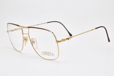 OXBRIDGE Oxford/Cambridge Brille thin, lightweight, oversized gold Vintage 80s