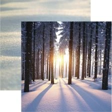 Snow Day Sunset, winter  DS scrapbook paper - Reminisce SD03