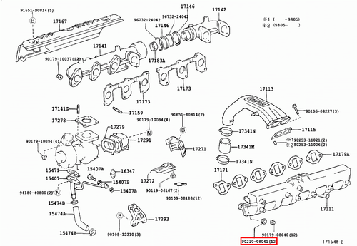 Genuine LandCruiser 80 Series 1HD 1HZ Intake Manifold Rubber Seal Washer x12 - Picture 13 of 20