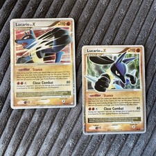 Lucario LV.X 122/123 Mysterious Treasures Holo AND DP12 Promo lightly played on eBay