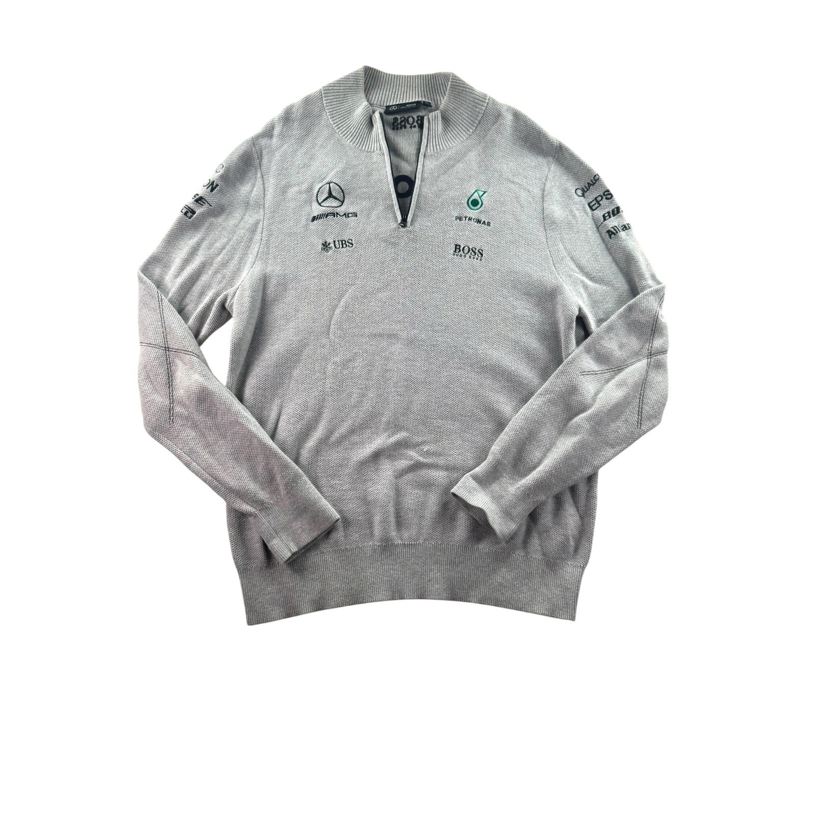 Hugo Boss AMG Petronas F1 Sweater Pullover XL 1/4 Zip Mercedes Knit Racing