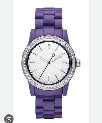 DKNY ny8444 Purple Diamond Bezel Watch