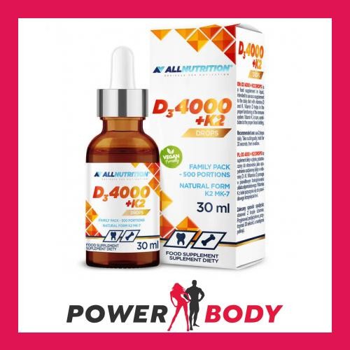 Allnutrition - Vit D3 4000 + K2 Drops - 30 ml.