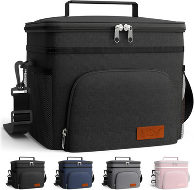 Kühltasche mit 3-Lag Isolierung für unterwegs, auslaufsicher, 15L schwarz