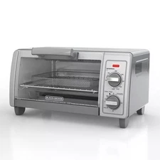 BLACK+DECKER 4 Slice Toaster Oven - TO1701SG: Countertop, Small, Dishwasher