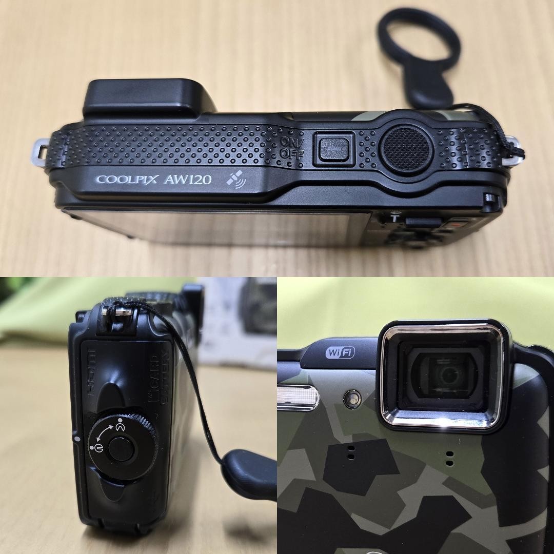 Nikon COOLPIX AW120 Digital Camera Camouflage Green Used From