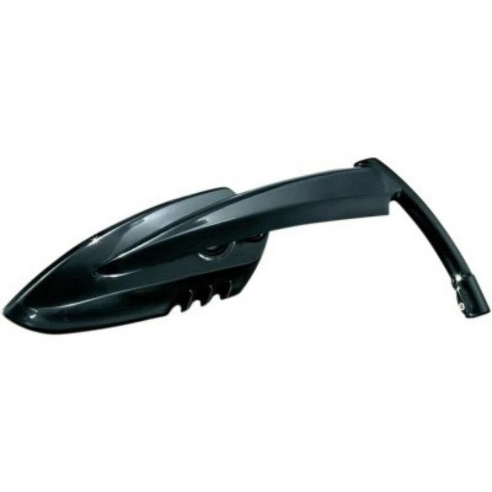 Par de espejos retrovisores Kuryakyn 1760 negro brillante guadaña para todos los modelos Harley 65-20 Foto 2 de 2