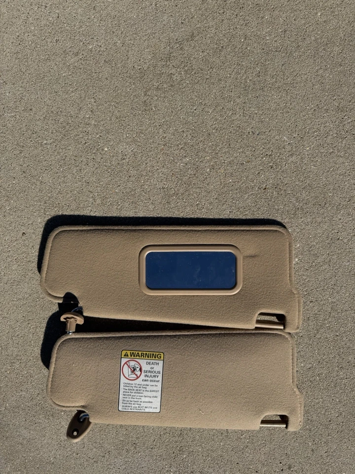 1997-2003 Ford Escort Sun Visors Pair Passenger Driver Shades Tan Brown OEM - Imagem 2 de 4